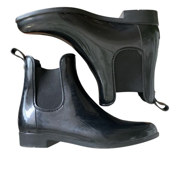 Marc Fisher Women's Black Rainy2 Chelsea Rain Boots Size 8 Minimal Classic - Picture 5 of 15